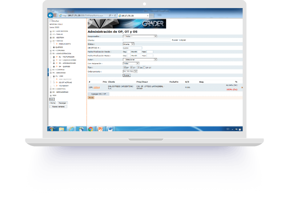 Análisis de desvíos
